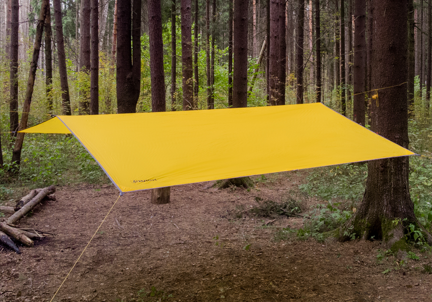 Тенты BASK, размер 300х450 см, цвет желтый 3608S-9105 Canopy silicone 3*4,5 - фото 4